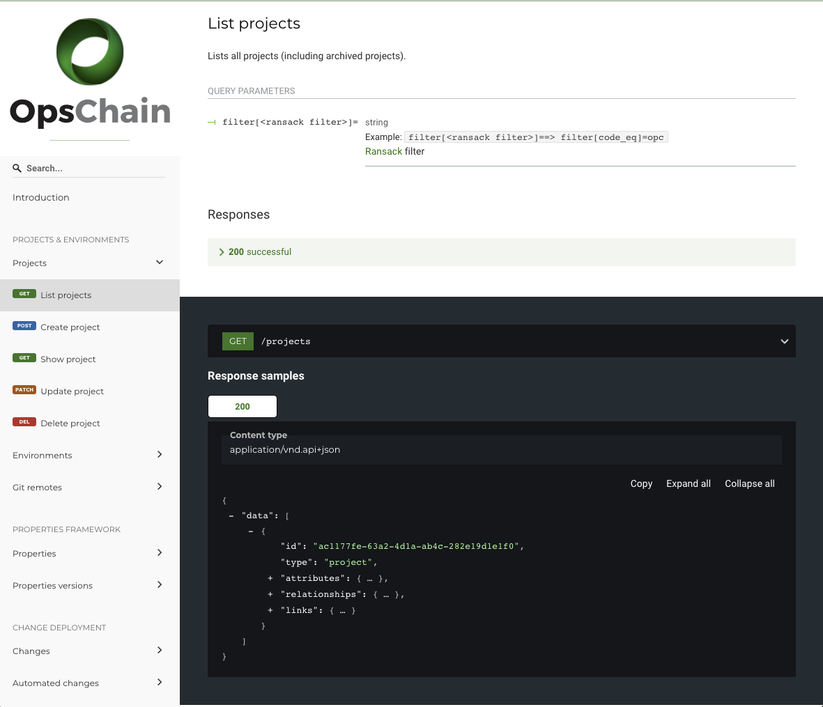 OpsChain is API-first